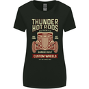 Thunder Hotrods Hot Rod Dragster Car Womens Wider Cut T-Shirt Black