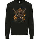 Tiger Warrior Fantasy MMA Martial Arts Kids Sweatshirt Jumper Black