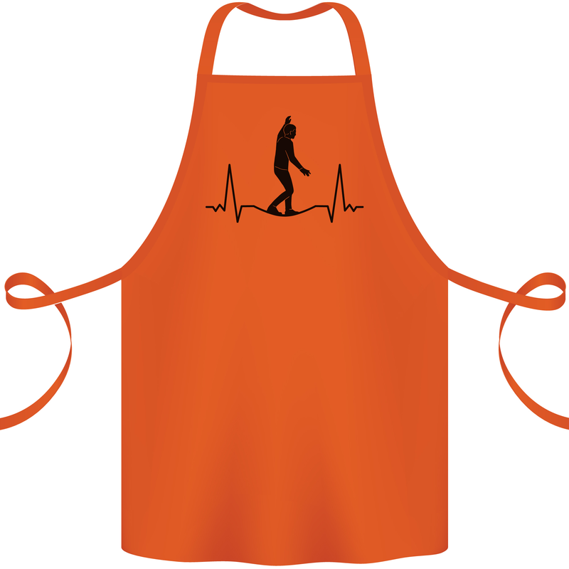 Tightrope Walking Walker Funambulism Cotton Apron 100% Organic Orange