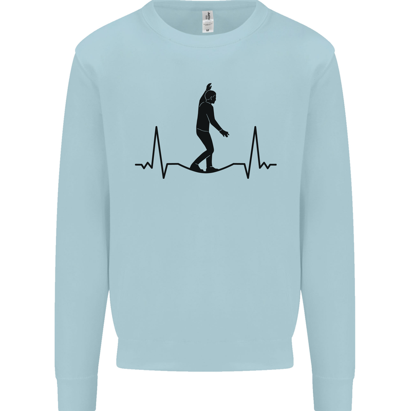 Tightrope Walking Walker Funambulism Kids Sweatshirt Jumper Light Blue