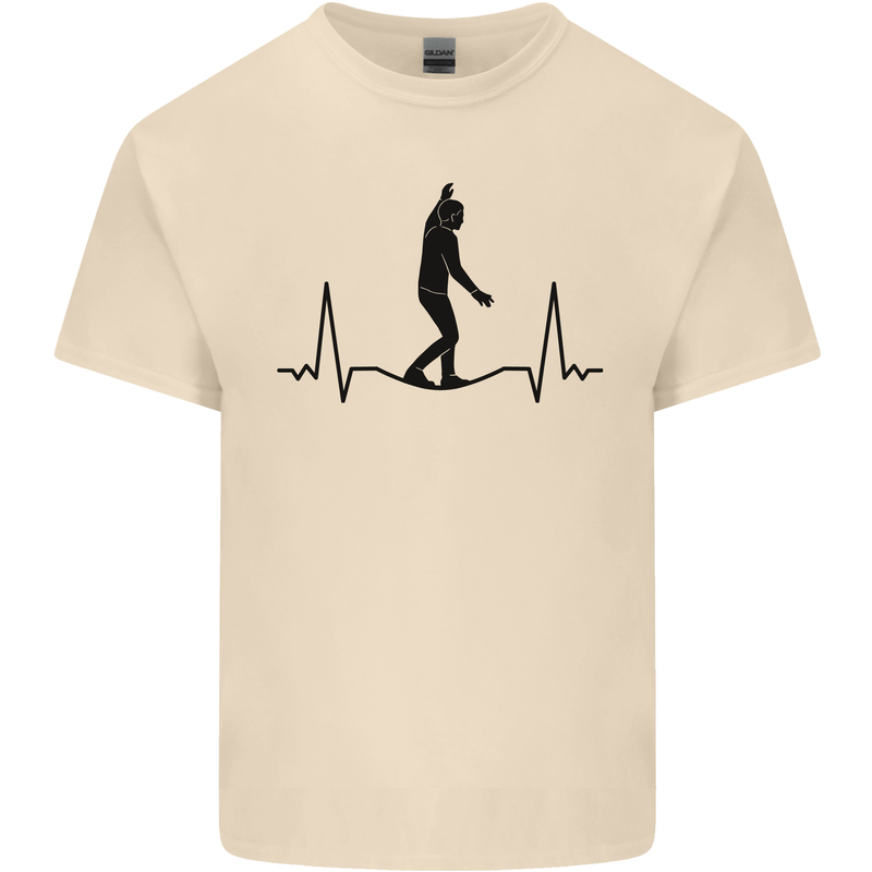 Tightrope Walking Walker Funambulism Mens Cotton T-Shirt Tee Top Natural