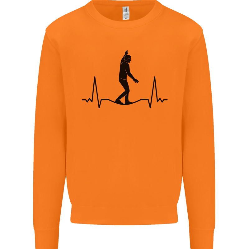 Tightrope Walking Walker Funambulism Mens Sweatshirt Jumper Orange