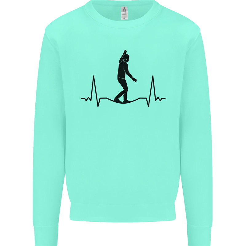 Tightrope Walking Walker Funambulism Mens Sweatshirt Jumper Peppermint
