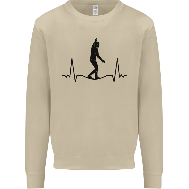 Tightrope Walking Walker Funambulism Mens Sweatshirt Jumper Sand