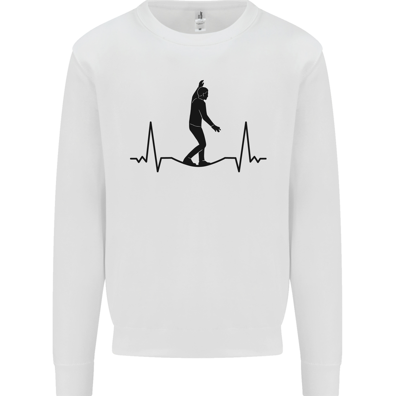 Tightrope Walking Walker Funambulism Mens Sweatshirt Jumper White