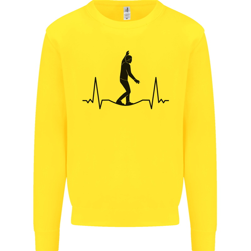 Tightrope Walking Walker Funambulism Mens Sweatshirt Jumper Yellow