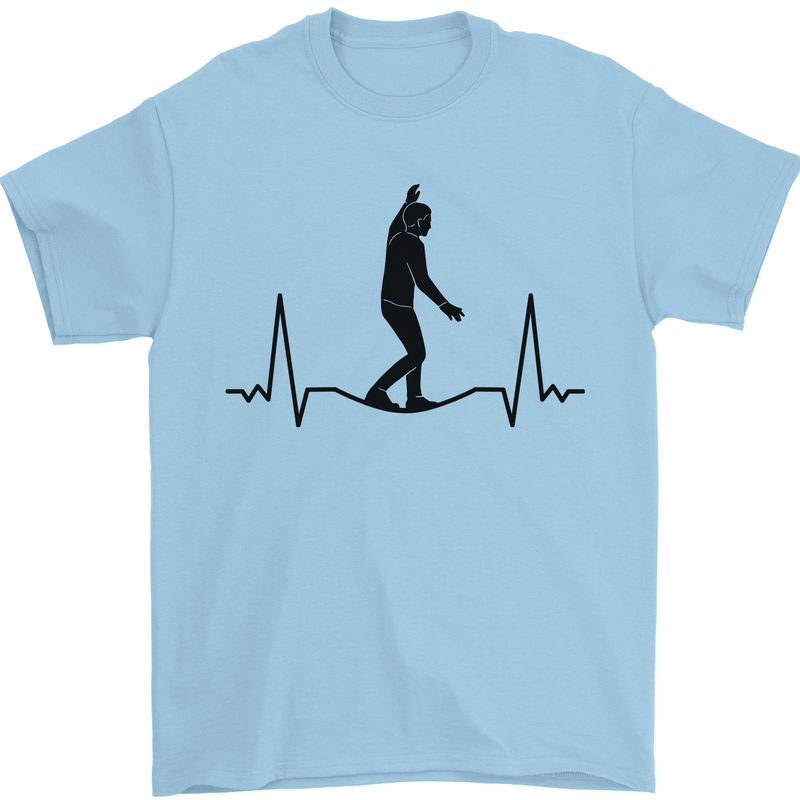 Tightrope Walking Walker Funambulism Mens T-Shirt 100% Cotton Light Blue