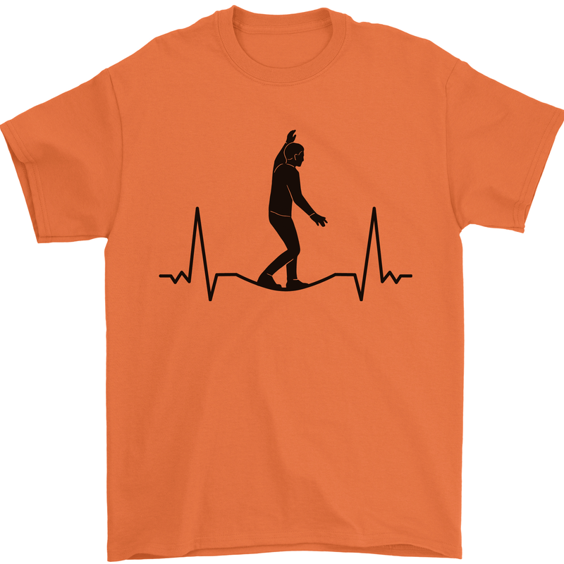 Tightrope Walking Walker Funambulism Mens T-Shirt 100% Cotton Orange