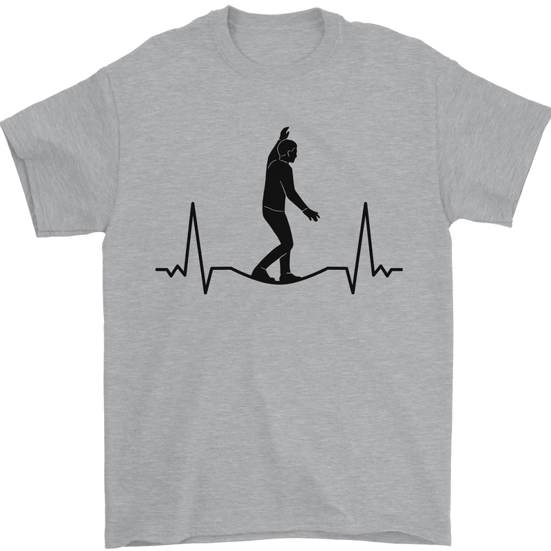 Tightrope Walking Walker Funambulism Mens T-Shirt 100% Cotton Sports Grey