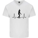 Tightrope Walking Walker Funambulism Mens V-Neck Cotton T-Shirt White