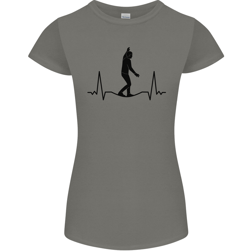 Tightrope Walking Walker Funambulism Womens Petite Cut T-Shirt Charcoal