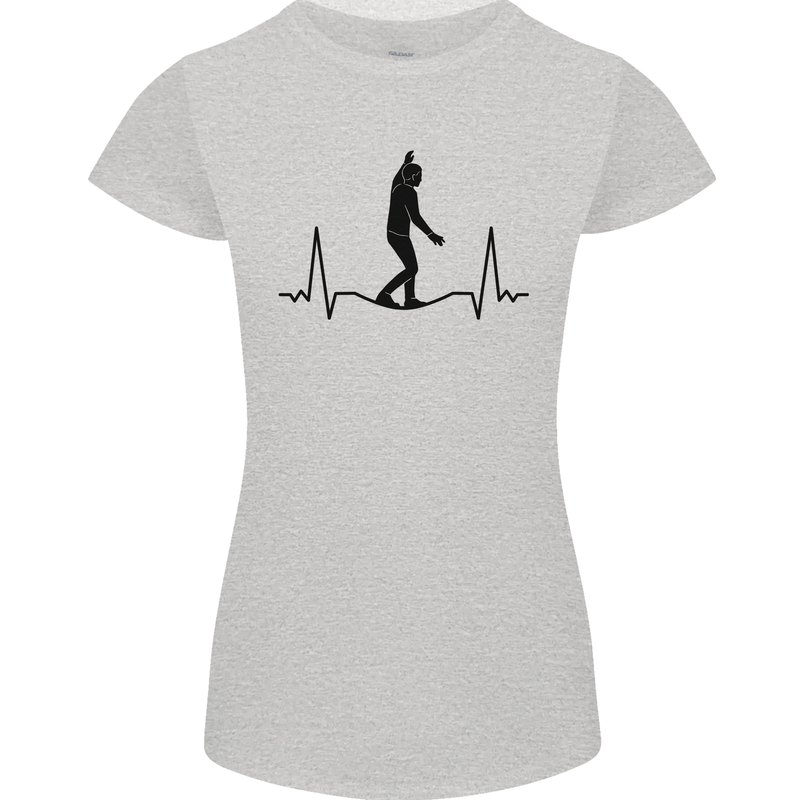 Tightrope Walking Walker Funambulism Womens Petite Cut T-Shirt Sports Grey