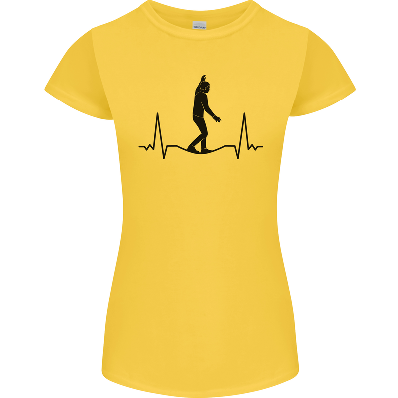 Tightrope Walking Walker Funambulism Womens Petite Cut T-Shirt Yellow