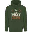 Till I collapse Gym Training Bodybuilding Childrens Kids Hoodie Forest Green