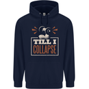 Till I collapse Gym Training Bodybuilding Childrens Kids Hoodie Navy Blue