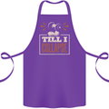 Till I collapse Gym Training Bodybuilding Cotton Apron 100% Organic Purple