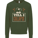 Till I collapse Gym Training Bodybuilding Kids Sweatshirt Jumper Forest Green