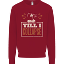 Till I collapse Gym Training Bodybuilding Kids Sweatshirt Jumper Red