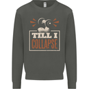 Till I collapse Gym Training Bodybuilding Kids Sweatshirt Jumper Storm Grey