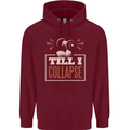 Till I collapse Gym Training Bodybuilding Mens 80% Cotton Hoodie Maroon