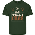 Till I collapse Gym Training Bodybuilding Mens Cotton T-Shirt Tee Top Forest Green