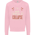 Till I collapse Gym Training Bodybuilding Mens Sweatshirt Jumper Light Pink