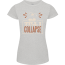 Till I collapse Gym Training Bodybuilding Womens Petite Cut T-Shirt Sports Grey