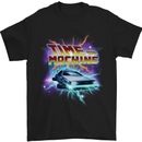 Time Travel Machine Funny 80's Movie Mens T-Shirt Cotton Gildan Black