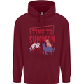Time to Summon Cats Let's Summon Demons Childrens Kids Hoodie Maroon