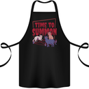Time to Summon Cats Let's Summon Demons Cotton Apron 100% Organic Black