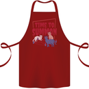 Time to Summon Cats Let's Summon Demons Cotton Apron 100% Organic Maroon