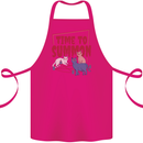 Time to Summon Cats Let's Summon Demons Cotton Apron 100% Organic Pink