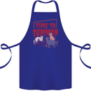 Time to Summon Cats Let's Summon Demons Cotton Apron 100% Organic Royal Blue