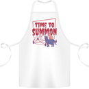 Time to Summon Cats Let's Summon Demons Cotton Apron 100% Organic White