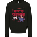 Time to Summon Cats Let's Summon Demons Kids Sweatshirt Jumper Black