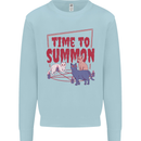 Time to Summon Cats Let's Summon Demons Kids Sweatshirt Jumper Light Blue