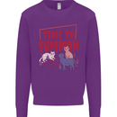 Time to Summon Cats Let's Summon Demons Kids Sweatshirt Jumper Purple