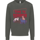 Time to Summon Cats Let's Summon Demons Kids Sweatshirt Jumper Storm Grey
