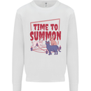 Time to Summon Cats Let's Summon Demons Kids Sweatshirt Jumper White