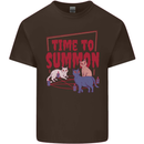 Time to Summon Cats Let's Summon Demons Kids T-Shirt Childrens Chocolate