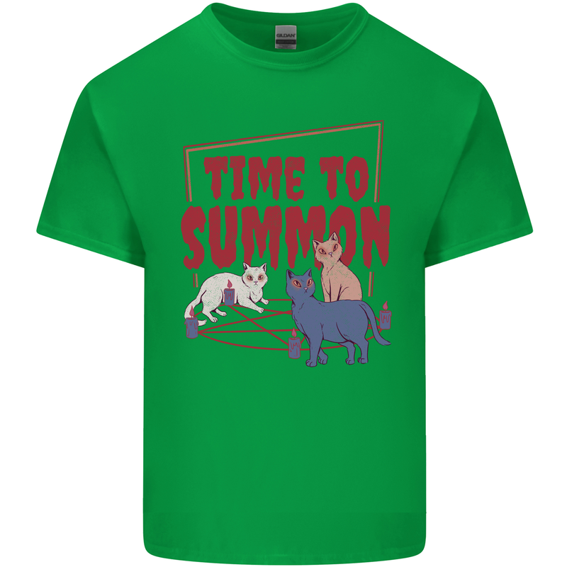 Time to Summon Cats Let's Summon Demons Kids T-Shirt Childrens Irish Green