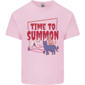 Time to Summon Cats Let's Summon Demons Kids T-Shirt Childrens Light Pink
