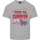 Time to Summon Cats Let's Summon Demons Kids T-Shirt Childrens Sports Grey
