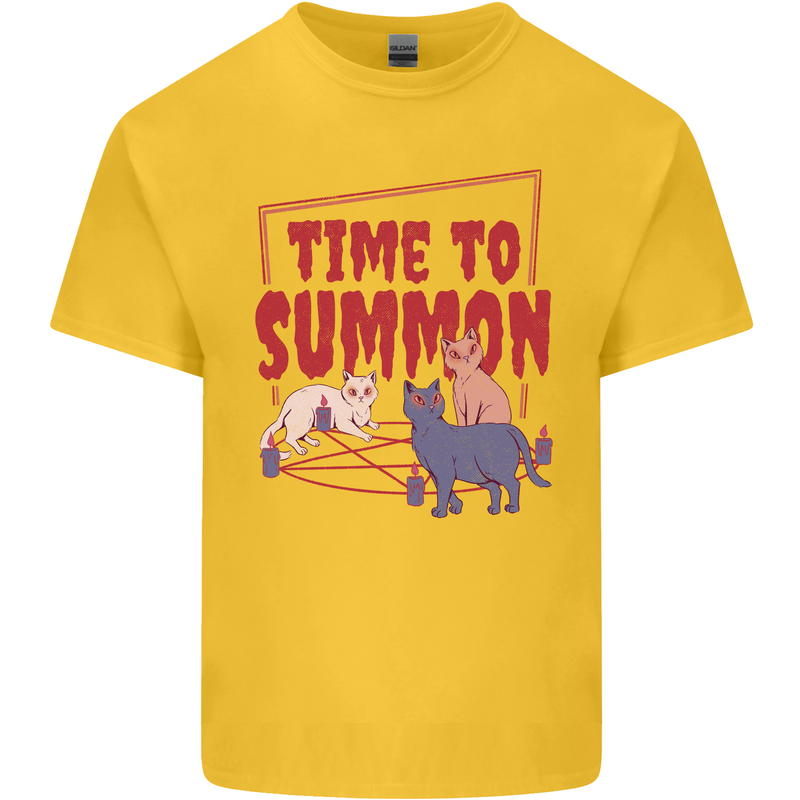 Time to Summon Cats Let's Summon Demons Kids T-Shirt Childrens Yellow