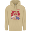 Time to Summon Cats Let's Summon Demons Mens 80% Cotton Hoodie Sand