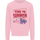 Time to Summon Cats Let's Summon Demons Mens Sweatshirt Jumper Light Pink