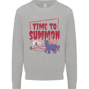 Time to Summon Cats Let's Summon Demons Mens Sweatshirt Jumper Sports Grey