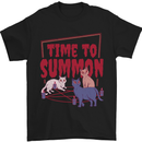 Time to Summon Cats Let's Summon Demons Mens T-Shirt Cotton Gildan Black