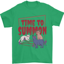 Time to Summon Cats Let's Summon Demons Mens T-Shirt Cotton Gildan Irish Green
