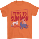 Time to Summon Cats Let's Summon Demons Mens T-Shirt Cotton Gildan Orange